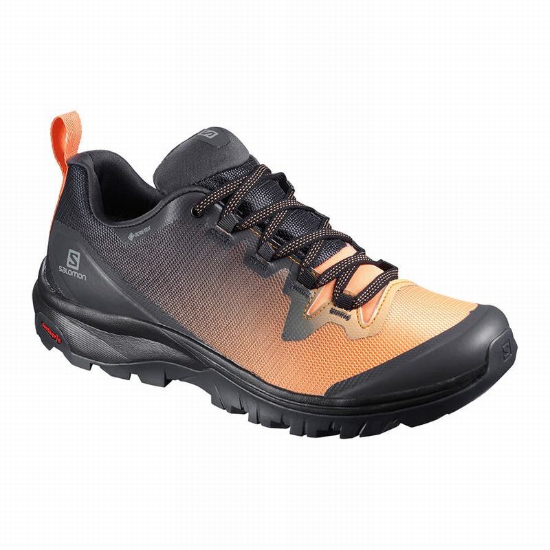 SALOMON VAYA GORE-TEX Philippines - Women's Hiking Shoes - Black/Orange | 458216-SPT